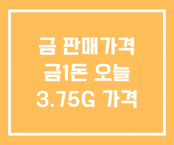 금 판매가격 금1돈 오늘 3.75G 가격 금 판매가격 금1돈 오늘 3.75G 가격