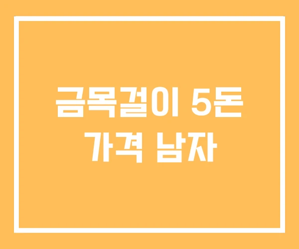 금목걸이 5돈 가격 남자 금목걸이 5돈 가격 남자