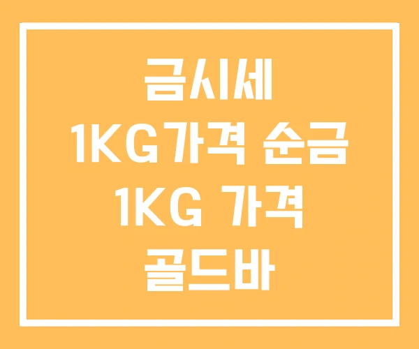 금시세 1KG가격 순금 1KG 가격 골드바