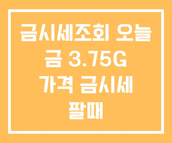 금시세조회 오늘 금 3.75G 가격 금시세 팔때 금시세조회 오늘 금 3.75G 가격 금시세 팔때