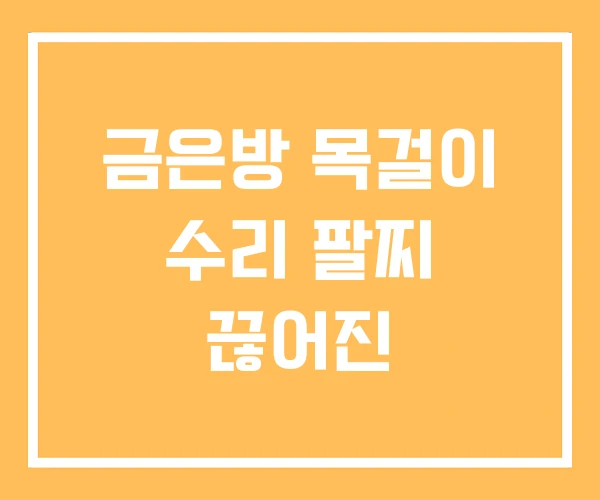 금은방 목걸이 수리 팔찌 끊어진 금은방 목걸이 수리 팔찌 끊어진