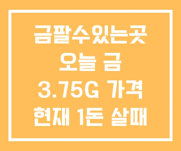 금팔수있는곳 오늘 금 3.75G 가격 현재 1돈 살때 금팔수있는곳 오늘 금 3.75G 가격 현재 1돈 살때