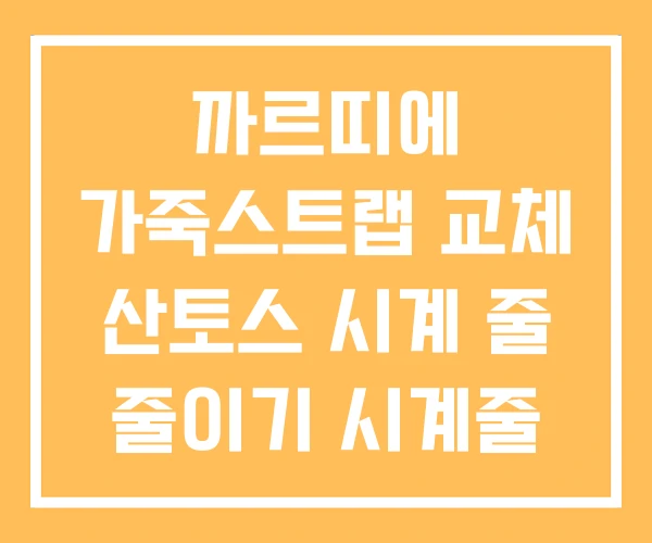 까르띠에 가죽스트랩 교체 산토스 시계 줄 줄이기 시계줄 까르띠에 가죽스트랩 교체 산토스 시계 줄 줄이기 시계줄