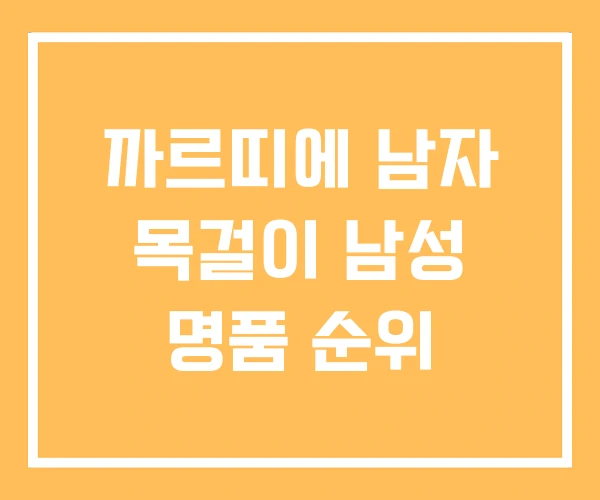 까르띠에 남자 목걸이 남성 명품 순위 까르띠에 남자 목걸이 남성 명품 순위