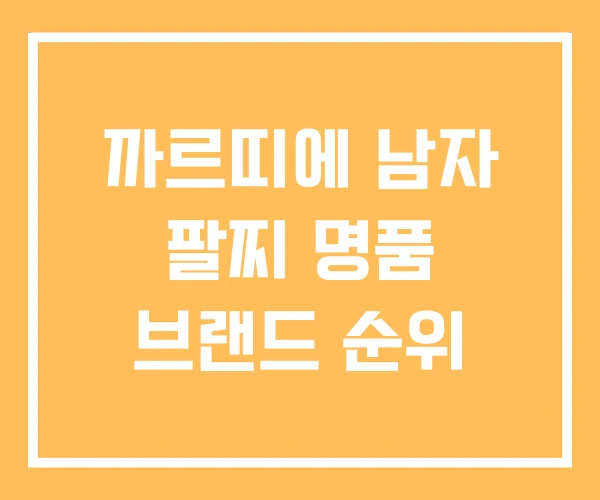 까르띠에 남자 팔찌 명품 브랜드 순위 까르띠에 남자 팔찌 명품 브랜드 순위