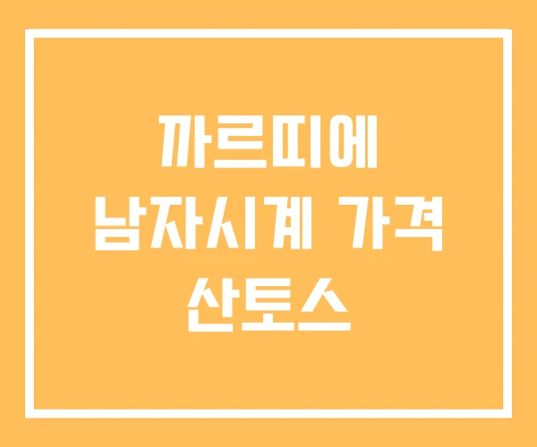 까르띠에 남자시계 가격 산토스 까르띠에 남자시계 가격 산토스