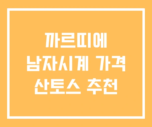 까르띠에 남자시계 가격 산토스 추천 까르띠에 남자시계 가격 산토스 추천