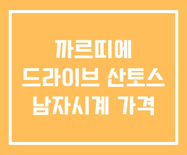 까르띠에 드라이브 산토스 남자시계 가격 까르띠에 드라이브 산토스 남자시계 가격