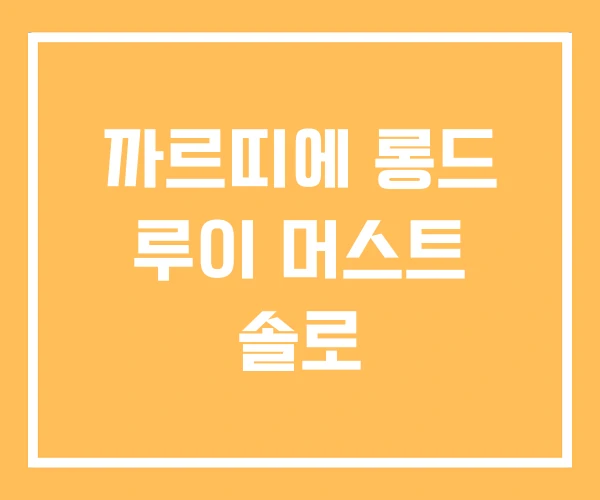 까르띠에 롱드 루이 머스트 솔로 까르띠에 롱드 루이 머스트 솔로