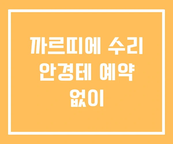 까르띠에 수리 안경테 예약 없이 까르띠에 수리 안경테 예약 없이
