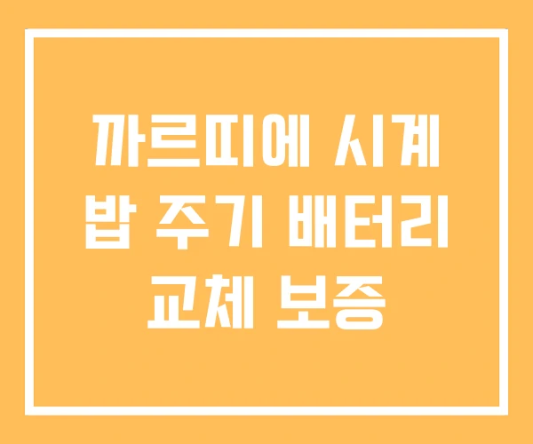 까르띠에 시계 밥 주기 배터리 교체 보증 까르띠에 시계 밥 주기 배터리 교체 보증