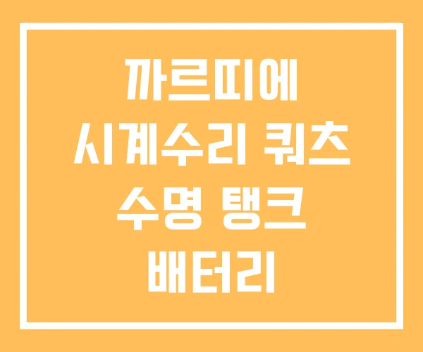 까르띠에 시계수리 쿼츠 수명 탱크 배터리 까르띠에 시계수리 쿼츠 수명 탱크 배터리