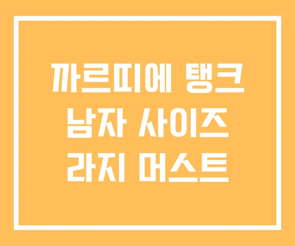 까르띠에 탱크 남자 사이즈 라지 머스트