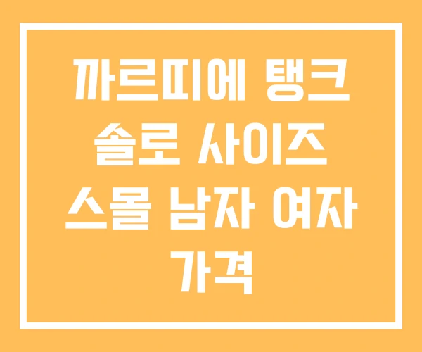 까르띠에 탱크 솔로 사이즈 스몰 남자 여자 가격