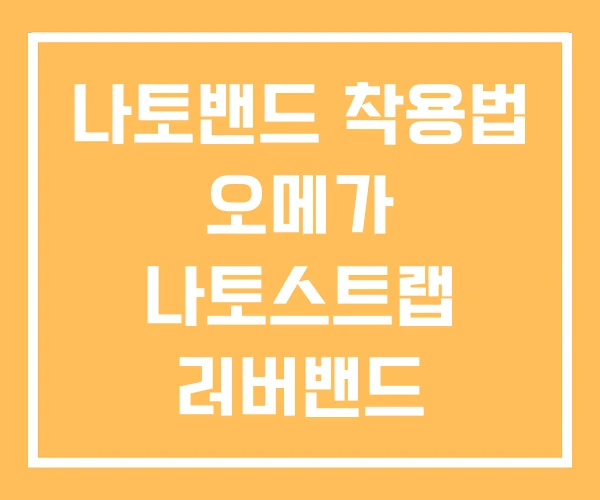 나토밴드 착용법 오메가 나토스트랩 러버밴드