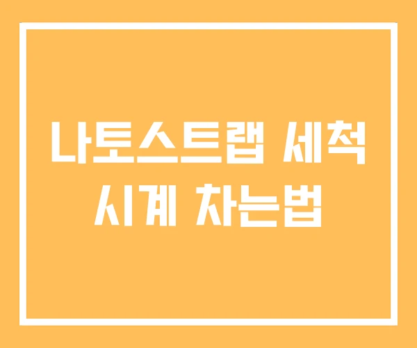 나토스트랩 세척 시계 차는법 나토스트랩 세척 시계 차는법