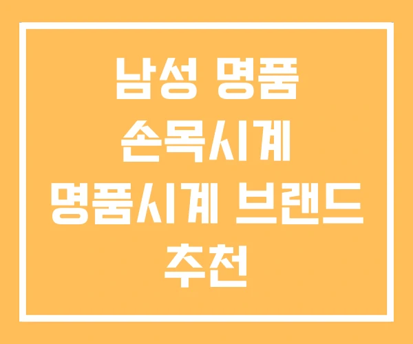 남성 명품 손목시계 명품시계 브랜드 추천 남성 명품 손목시계 명품시계 브랜드 추천