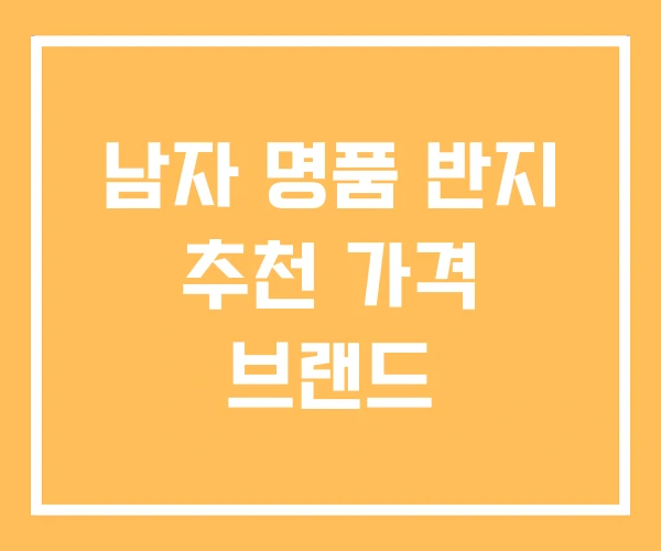 남자 명품 반지 추천 가격 브랜드 남자 명품 반지 추천 가격 브랜드