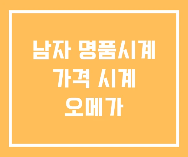 남자 명품시계 가격 시계 오메가 남자 명품시계 가격 시계 오메가