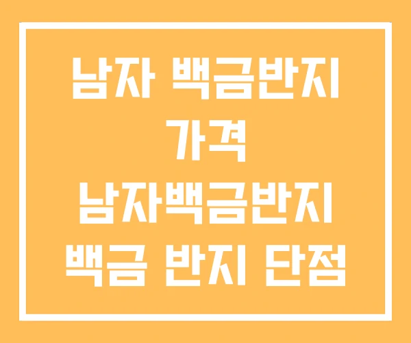 남자 백금반지 가격 남자백금반지 백금 반지 단점 남자 백금반지 가격 남자백금반지 백금 반지 단점
