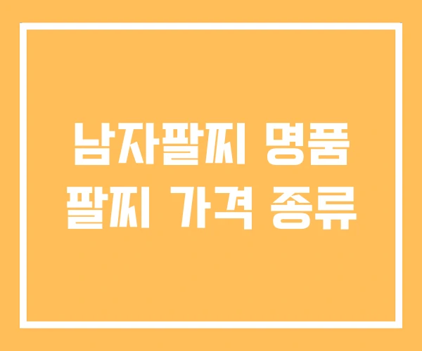 남자팔찌 명품 팔찌 가격 종류 남자팔찌 명품 팔찌 가격 종류