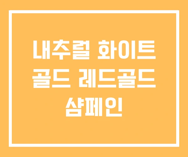 내추럴 화이트 골드 레드골드 샴페인 내추럴 화이트 골드 레드골드 샴페인