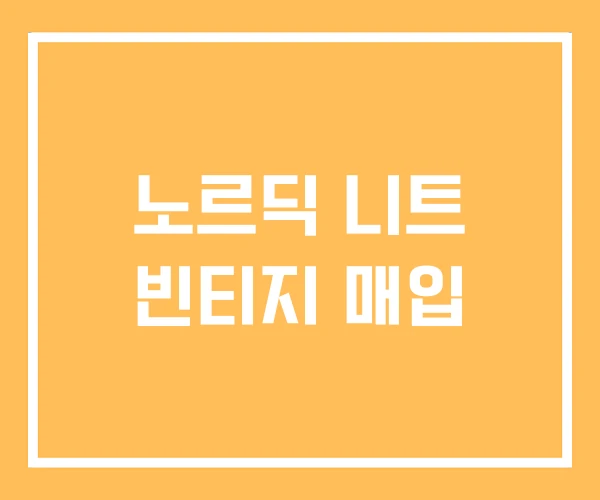 노르딕 니트 빈티지 매입 노르딕 니트 빈티지 매입