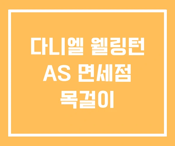 다니엘 웰링턴 AS 면세점 목걸이
