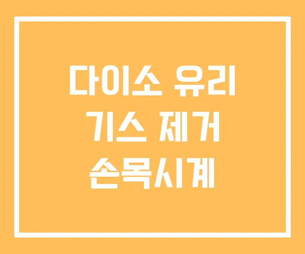 다이소 유리 기스 제거 손목시계 다이소 유리 기스 제거 손목시계