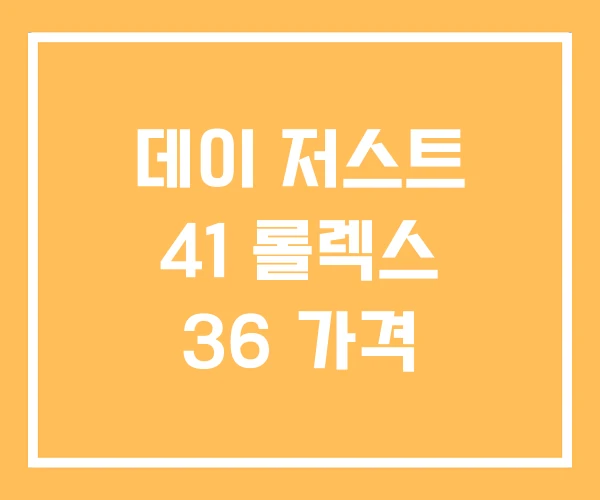 데이 저스트 41 롤렉스 36 가격 데이 저스트 41 롤렉스 36 가격
