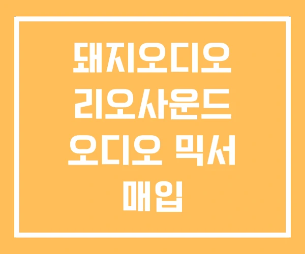 돼지오디오 리오사운드 오디오 믹서 매입 돼지오디오 리오사운드 오디오 믹서 매입