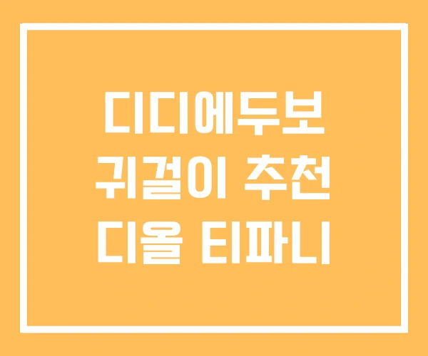 디디에두보 귀걸이 추천 디올 티파니 디디에두보 귀걸이 추천 디올 티파니