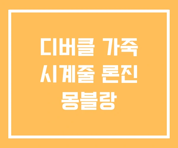 디버클 가죽 시계줄 론진 몽블랑 디버클 가죽 시계줄 론진 몽블랑