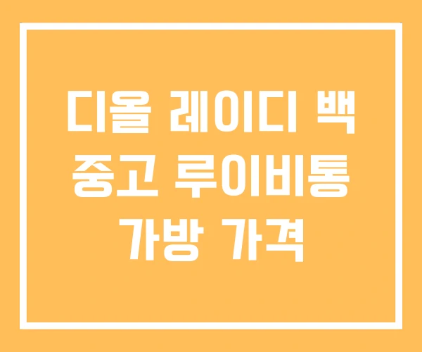 디올 레이디 백 중고 루이비통 가방 가격 디올 레이디 백 중고 루이비통 가방 가격