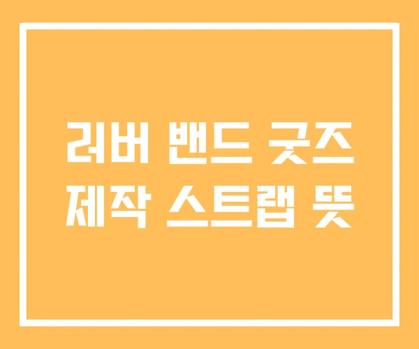 러버 밴드 굿즈 제작 스트랩 뜻 러버 밴드 굿즈 제작 스트랩 뜻