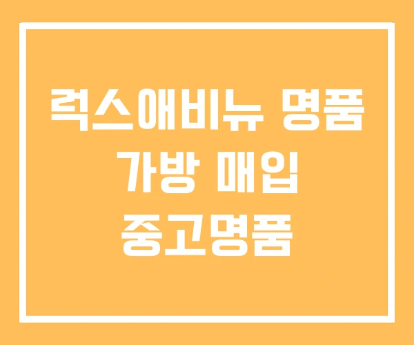 럭스애비뉴 명품 가방 매입 중고명품 럭스애비뉴 명품 가방 매입 중고명품