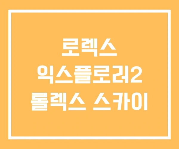 로렉스 익스플로러2 롤렉스 스카이 로렉스 익스플로러2 롤렉스 스카이
