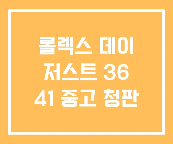 롤렉스 데이 저스트 36 41 중고 청판 롤렉스 데이 저스트 36 41 중고 청판