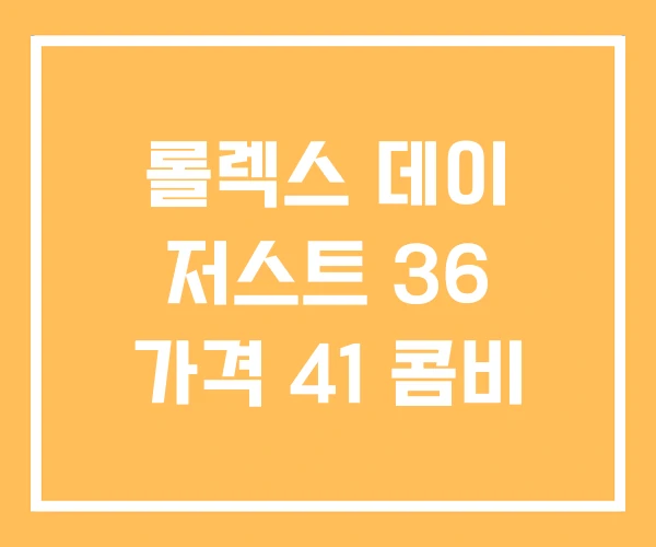 롤렉스 데이 저스트 36 가격 41 콤비 롤렉스 데이 저스트 36 가격 41 콤비