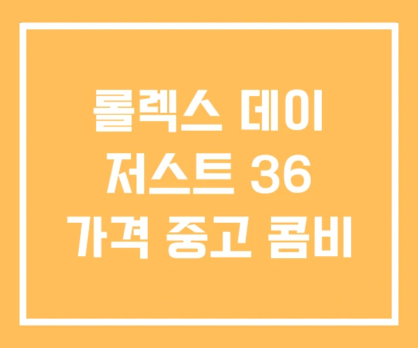 롤렉스 데이 저스트 36 가격 중고 콤비 롤렉스 데이 저스트 36 가격 중고 콤비