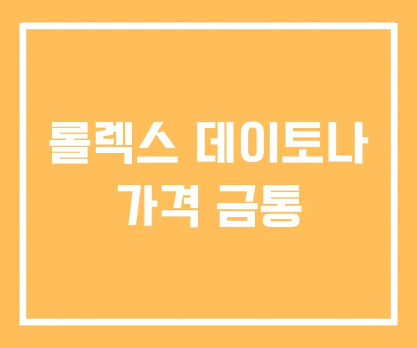 롤렉스 데이토나 가격 금통 롤렉스 데이토나 가격 금통
