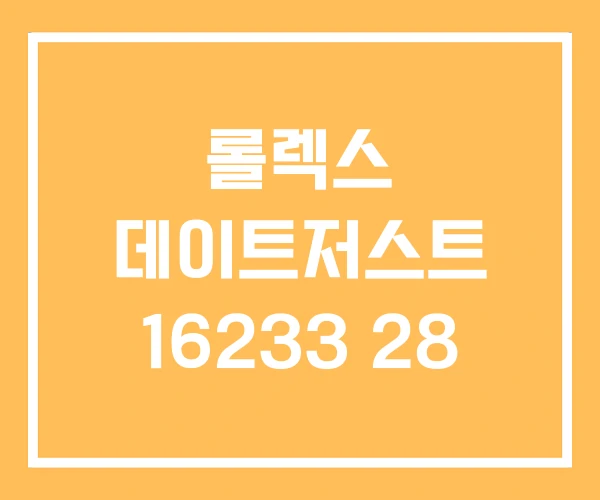 롤렉스 데이트저스트 16233 28