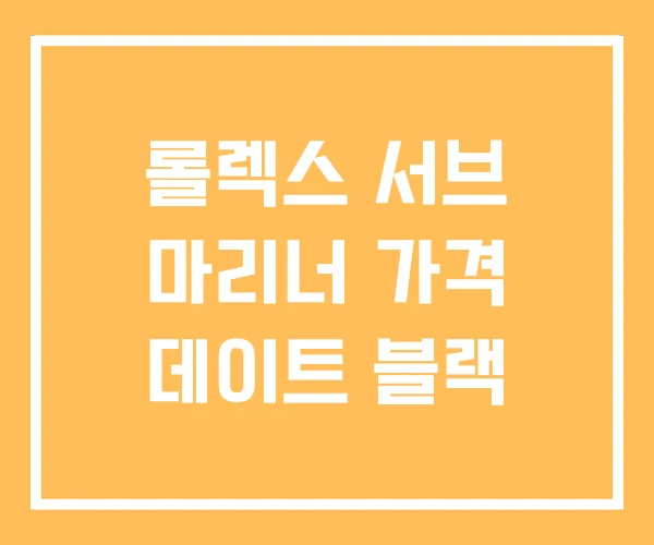 롤렉스 서브 마리너 가격 데이트 블랙 롤렉스 서브 마리너 가격 데이트 블랙