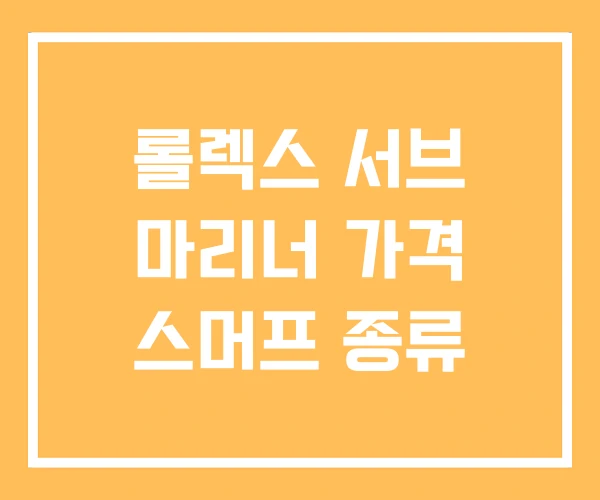 롤렉스 서브 마리너 가격 스머프 종류 롤렉스 서브 마리너 가격 스머프 종류