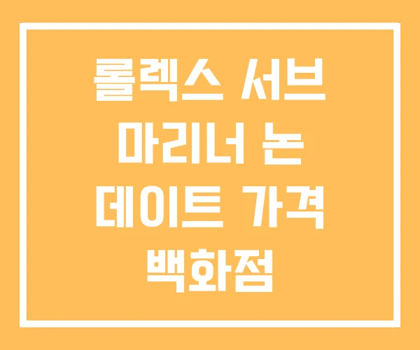 롤렉스 서브 마리너 논 데이트 가격 백화점 롤렉스 서브 마리너 논 데이트 가격 백화점