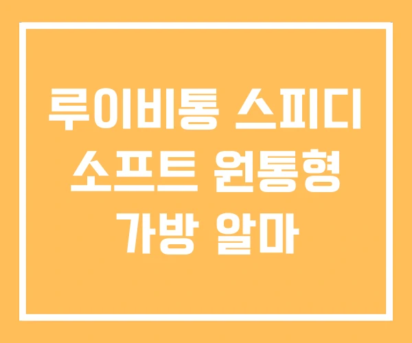 루이비통 스피디 소프트 원통형 가방 알마