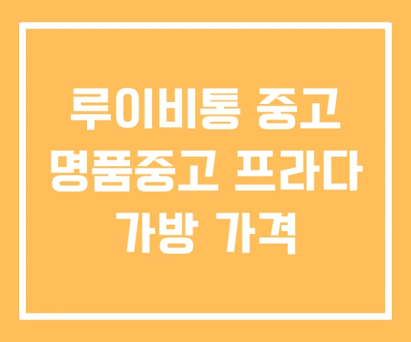 루이비통 중고 명품중고 프라다 가방 가격 루이비통 중고 명품중고 프라다 가방 가격
