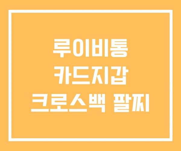 루이비통 카드지갑 크로스백 팔찌