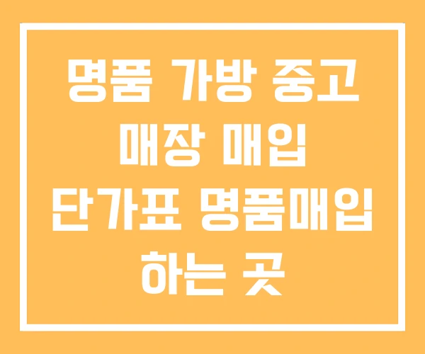 명품 가방 중고 매장 매입 단가표 명품매입 하는 곳 명품 가방 중고 매장 매입 단가표 명품매입 하는 곳