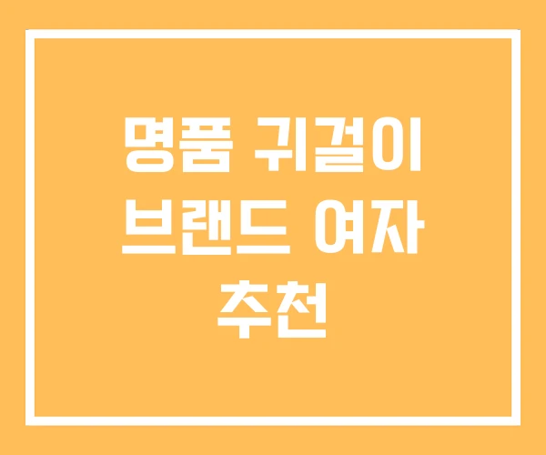 명품 귀걸이 브랜드 여자 추천 명품 귀걸이 브랜드 여자 추천